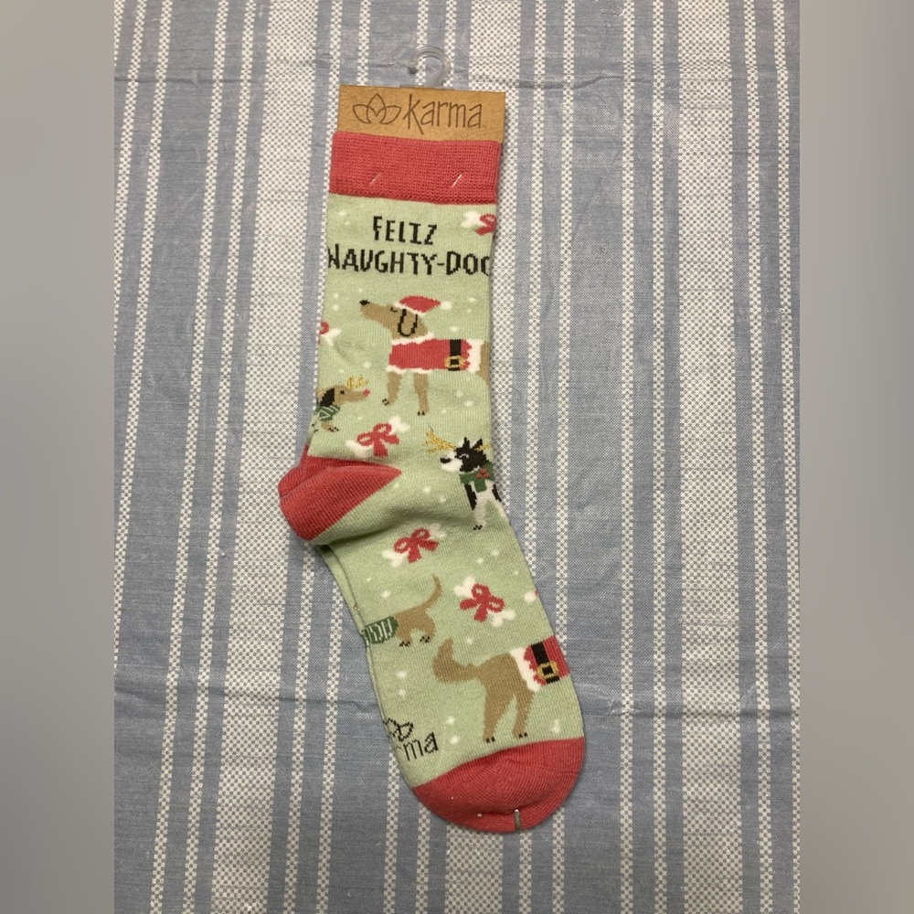 NWT Karma “Feliz Naughty-dog” socks.